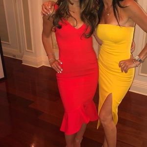 Likely Coral Tank Dress With Ruffle